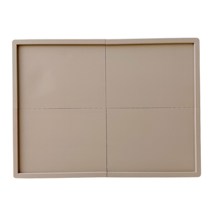 Beige 3D-printed PLA modular puzzle board.